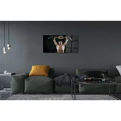 tulup.si Slika na steklu Moški pas 125x50 cm 2 obešalnika