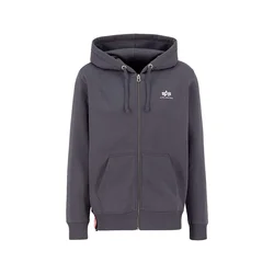 ALPHA INDUSTRIES Majica Basic Zip temno siva