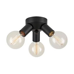 Markslöjd 108549 - Plafonsko svetlo MAZZO 3xE27/40W/230V crna