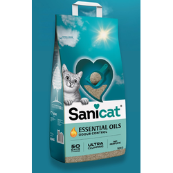 SANICAT Essential Oils Ultra Clumping posip za mačke Perfume free 10kg