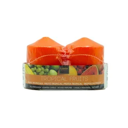 Set mirisnih sveća Tropical Fruits 2/1 135g narandžaste Velas Lumar