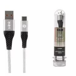 S-LINK USB-A na USB-C kabl SL-STM55 (Siva)