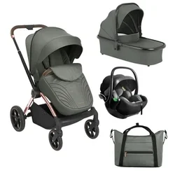 Kikka boo Kolica Kara premium 3in1 set sa autosedištem I-Xtend I-size i tvrdom korpom Army Green KKB21166 XTSET