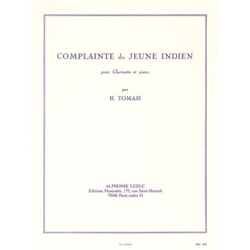 TOMASI:COMPLAINTE DU JEUNE INDIEN CLARINET ET PIANO