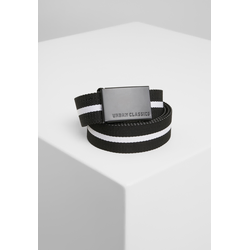 Canvas belts black white stripe/black