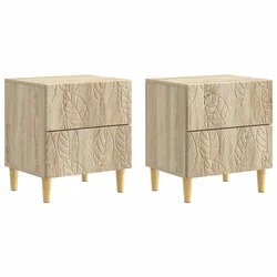 vidaXL Nočna omarica 2 pcs Sonoma hrast 43 x 34,5 x 48 cm