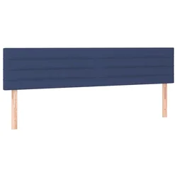 Vidaxl Posteljno vzglavje modra 180x5x78/88 cm blago