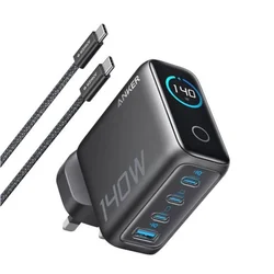Anker Charger (140W, 4-Port, PD 3.1) - Gray