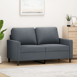 vidaXL Dvosed temno siv 120 cm žamet