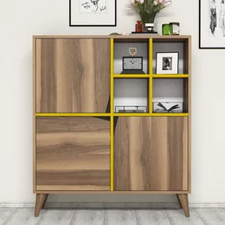 HANAH HOME Pulse Walnut Yellow komoda