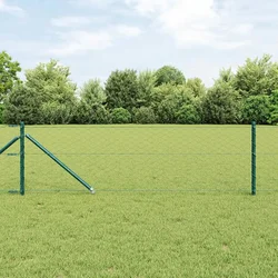 vidaXL šesterokotna ograja Zelena 0.8x50 m Kovina