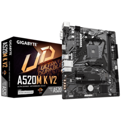 Gigabyte A520M K V2, DDR4, SATA3, USB3.2Gen1, HDMI, AM4 mATX