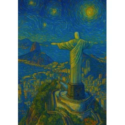 Plakat Rio de Janeira v slogu Van Gogha 30x40 cm