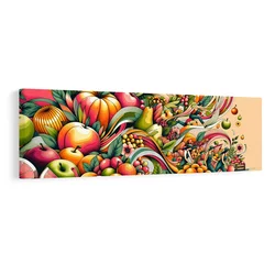 Slika pisano sadje v gibanju - 120x40