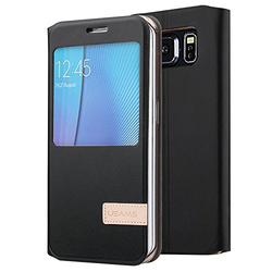 USAMS preklopna torbica za Samsung Galaxy Note 5 N920 črna z okenčkom