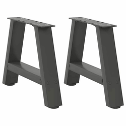 Noge za klub stolić A-oblika 2 kom antracit 40 x (30-31) cm čelik