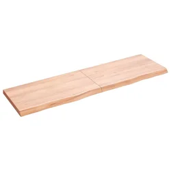 Kupaonska radna ploča svjetlosmeđa 140x40x(2-4) cm masivno drvo