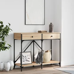 Konzolni stol boja hrasta 100 x 39 x 78,5 cm konstruirano drvo