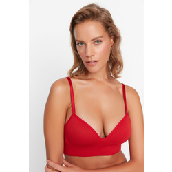 Trendyol Red Seamless/Seamless Rope Strap Covered Knitted Bra