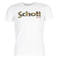 Schott Majice s kratkimi rokavi LOGO Bela