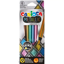 Carioca trirobe kovinske barvice Metallic, 6 kosov