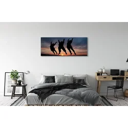 tulup.si Slika na platnu Ljudje oblaki zahod 125x50 cm