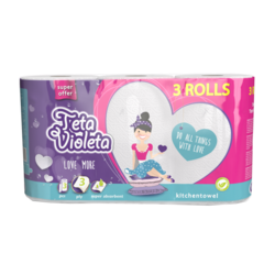VIOLETA Papirni ubrus Love troslojni 3/1