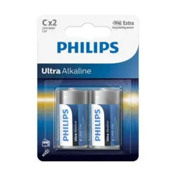 PHILIPS baterija C-ULTRA ALKALINE, 2 kosa