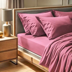 Tonne Rosse - Fitted Sheet u Prašnjavoj Roze Boji