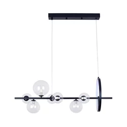 LED luster na sajli HYBRID LED/15W/230V + 7xG9/6W 4000K crna