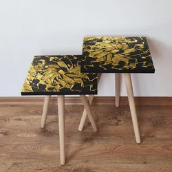 HANAH HOME Set 2 stočića 2Shp93 Black