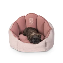 33 Carinio Shell Blush postelja za hišne ljubljenčke M/L