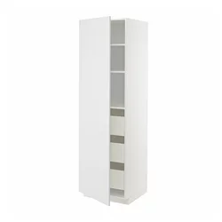 METOD / MAXIMERA Visoki element s fiokama, bela/Stensund bela, 60x60x200 cm