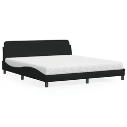 Krevet s madracem Dover crni 180x200 cm od tkanine