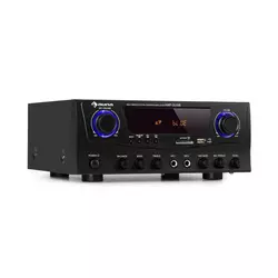 Auna Amp-2 BT, HiFi pojačalo, 2 x 50 W, BT, USB, SD, 2 x mikrofonski ulaz, FM radio tuner, crni