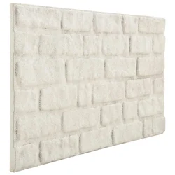 Zidne panele 10 pcs Bijela 100 x 50 cm EPS pjena