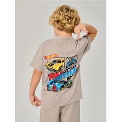 Sinsay - Pamučna majica sa printom Hot Wheels - svetlo siva