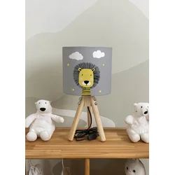 Bata i seka Dečija stona lampa Lav, Siva