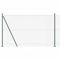 Ograde od lanca s betonskom podlogom 10 x 1,6 m Zelena Mreža