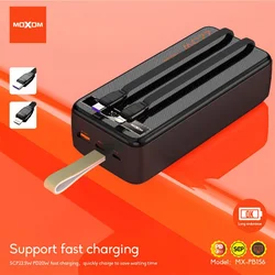 Power bank Moxom MX-PB156 30000mAh SCP22.5W+ PD20W 2.4A crni