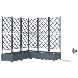 Vrtna saksija 5 pcs Svijetlo siva 120 x 120 x 126 cm Plastika