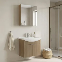 HANAH HOME Kupatilski ormarić sa umivaonikom i ogledalom (2 komada) Purus 65 337