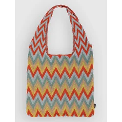 Blue Tomato Crochet Tote Bag multi zigzag