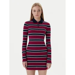 Tommy Jeans Vsakodnevna obleka DW0DW21901 Rdeča Regular Fit