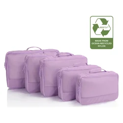 Heys Ecotex Packing Cube 5 Pc Set Lilac Blossom