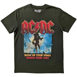 AC/DC Majica Blow Up Your Video Green S