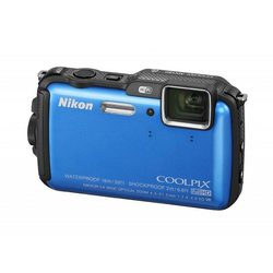 NIKON vodoodporni digitalni fotoaparat Coolpix AW120 moder