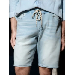 Sinsay - Jogger kratke pantalone od trapera - plava