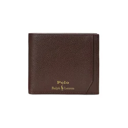 Usnjena denarnica Polo Ralph Lauren moška, rjava barva, 405963224
