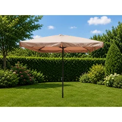 Aluminijumski suncobran 300 x 300 cm sivo-braon - bez postolja